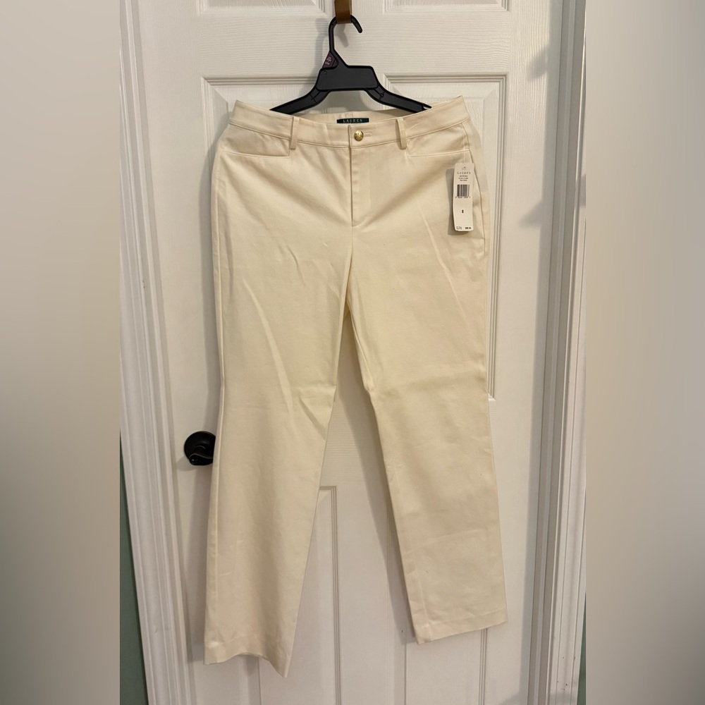 NWT Lauren Ralph Lauren Women’s Pants – Size 8, Peak Cream